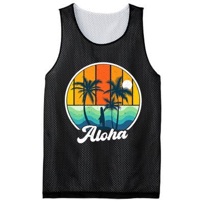Aloha Hawaii Hawaiian Island Funny Summer Mesh Reversible Basketball Jersey Tank