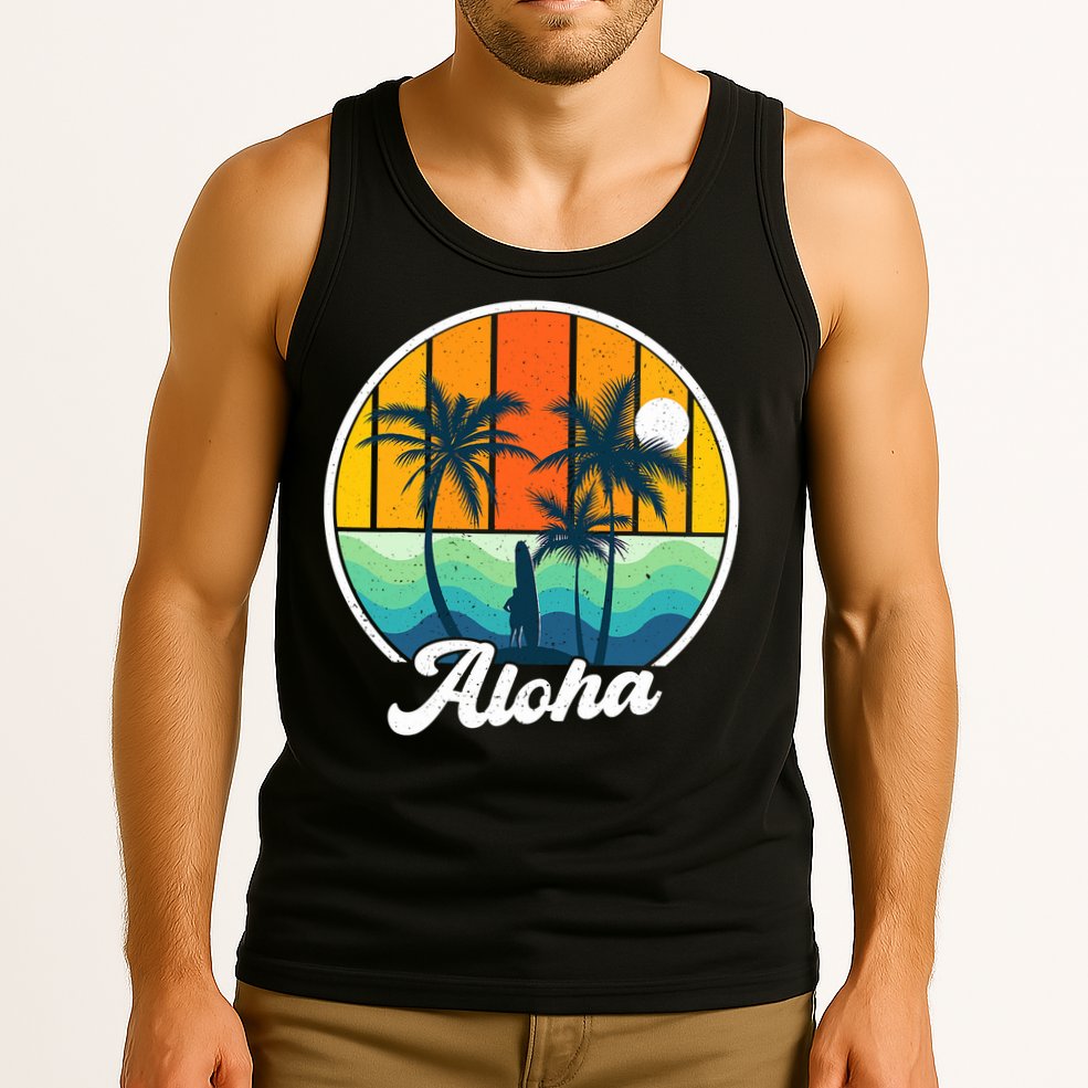 Aloha Hawaii Hawaiian Island Funny Summer Tank Top