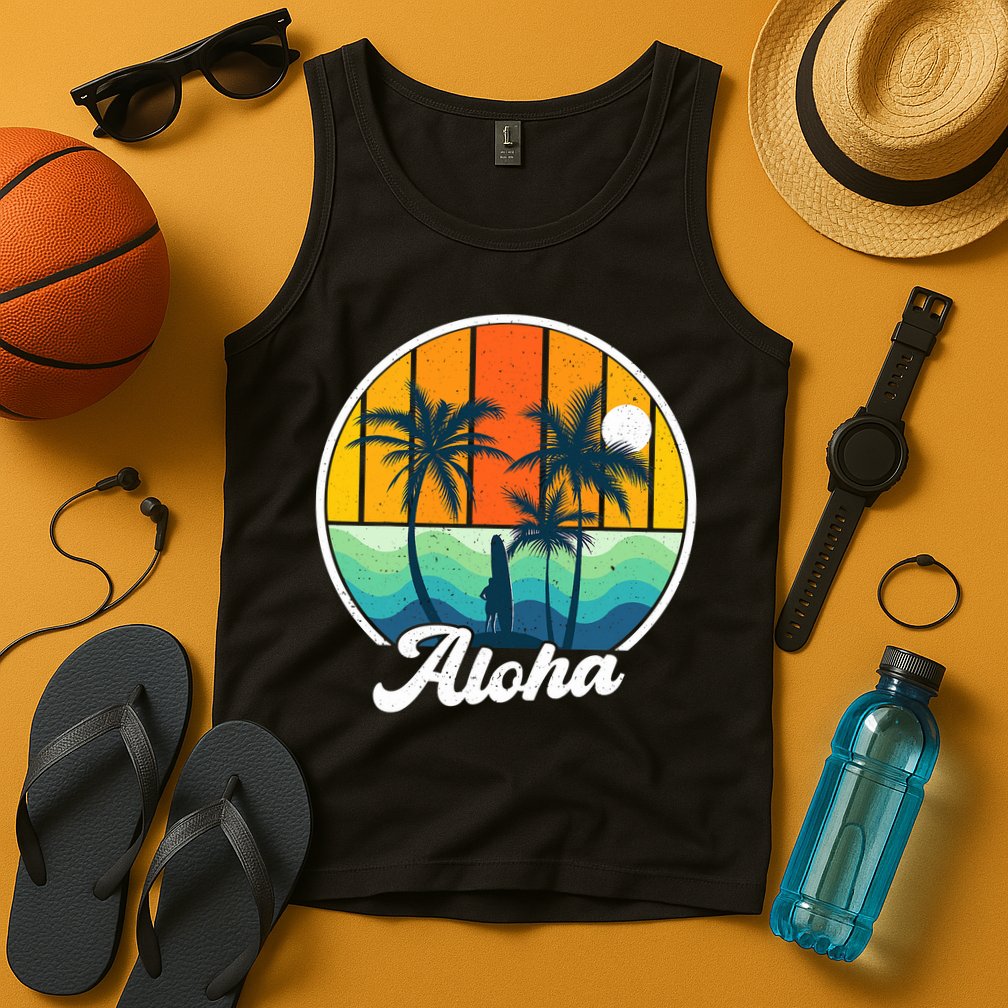 Aloha Hawaii Hawaiian Island Funny Summer Tank Top