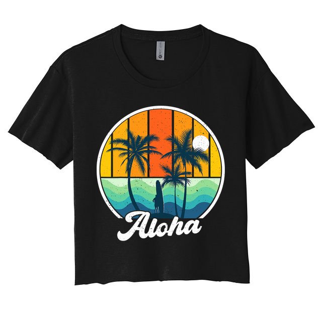 Aloha Hawaii Hawaiian Island Funny Summer Crop Top