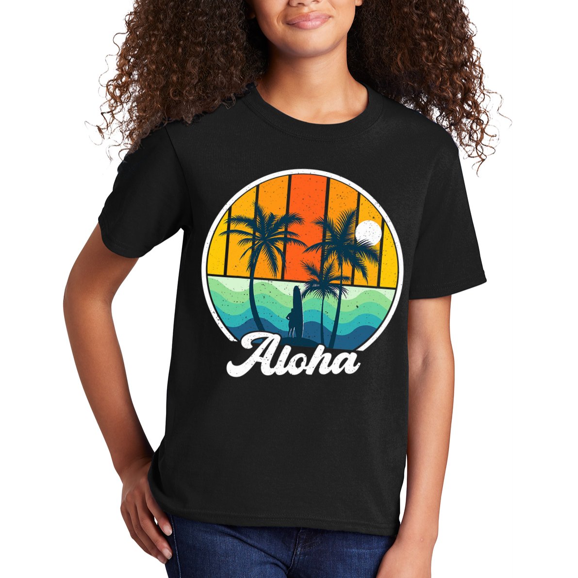 Aloha Hawaii Hawaiian Island Funny Summer Kids T-Shirt