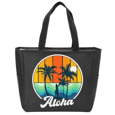 Aloha Hawaii Hawaiian Island Funny Summer Zip Tote Bag