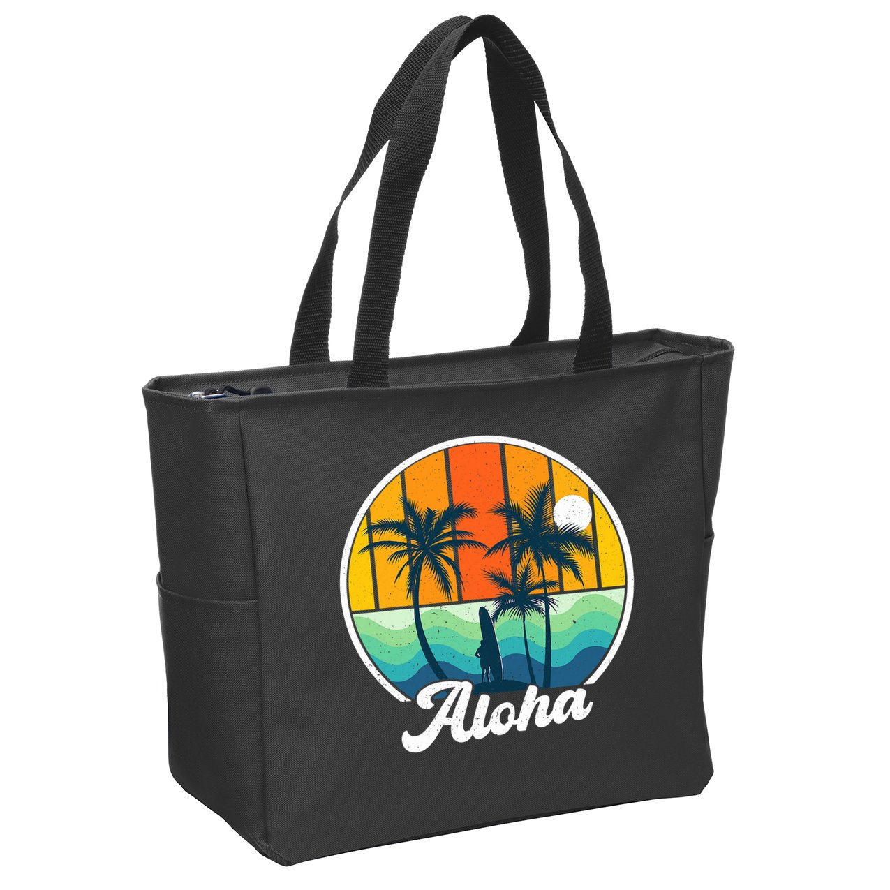 Aloha Hawaii Hawaiian Island Funny Summer Zip Tote Bag