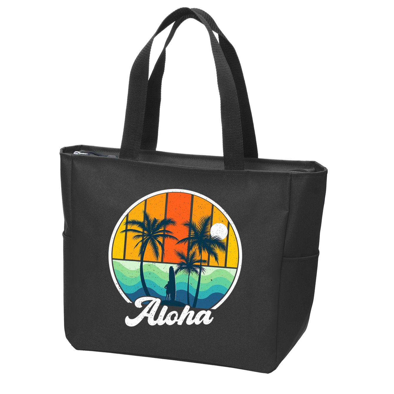 Aloha Hawaii Hawaiian Island Funny Summer Zip Tote Bag