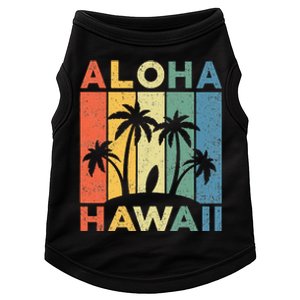 Aloha Hawaii Hawaiian Island Palm Beach Surfboard Surf Doggie Tank