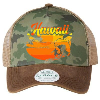 Aloha Hawaii Hawaiian Island Palm Beach Surfboard Legacy Tie Dye Trucker Hat