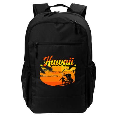 Aloha Hawaii Hawaiian Island Palm Beach Surfboard Backpack