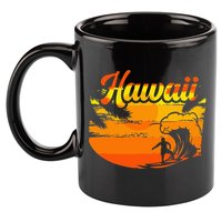 Aloha Hawaii Hawaiian Island Palm Beach Surfboard 11oz C Handle Ceramic Mug