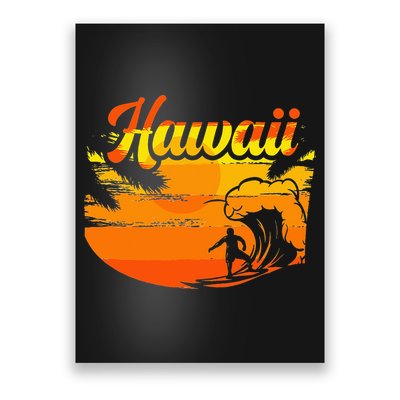 Aloha Hawaii Hawaiian Island Palm Beach Surfboard Poster