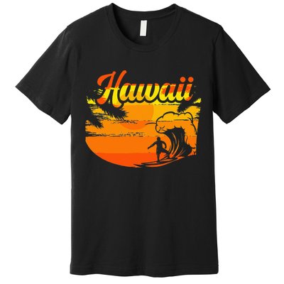 Aloha Hawaii Hawaiian Island Palm Beach Surfboard Premium T-Shirt