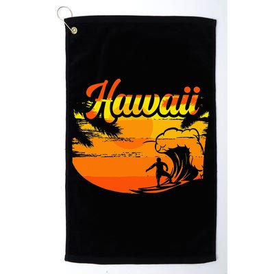 Aloha Hawaii Hawaiian Island Palm Beach Surfboard Golf Towel