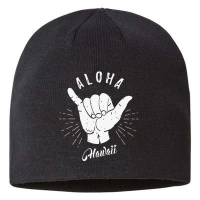 Aloha Hawaii Hawaiian Beach Summer Vacation Gifts Souvenir Sustainable Beanie