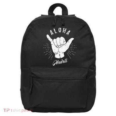 Aloha Hawaii Hawaiian Beach Summer Vacation Gifts Souvenir 16 in Basic Backpack