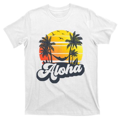 Aloha Hawaii Hawaiian Island Palm Trees Beach Vacation T-Shirt