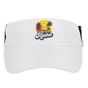 Aloha Hawaii Hawaiian Island Palm Trees Beach Vacation Adult Drive Performance Visor