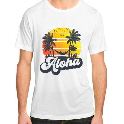 Aloha Hawaii Hawaiian Island Palm Trees Beach Vacation Adult ChromaSoft Performance T-Shirt