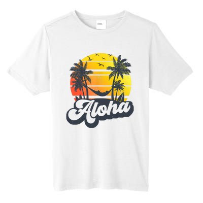 Aloha Hawaii Hawaiian Island Palm Trees Beach Vacation Tall Fusion ChromaSoft Performance T-Shirt