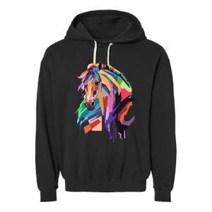 Awesome Horse Horseback Riding Equestrian Lovers Garment-Dyed Fleece Hoodie