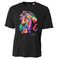 Awesome Horse Horseback Riding Equestrian Lovers Cooling Performance Crew T-Shirt