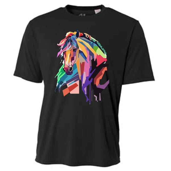 Awesome Horse Horseback Riding Equestrian Lovers Cooling Performance Crew T-Shirt