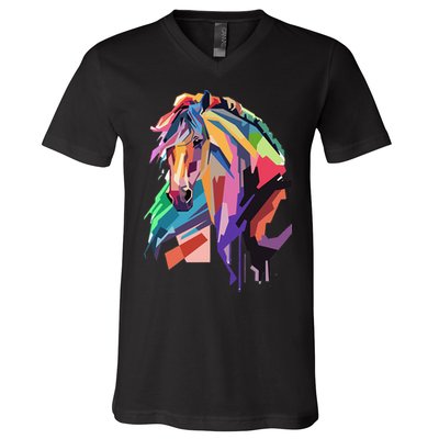 Awesome Horse Horseback Riding Equestrian Lovers V-Neck T-Shirt