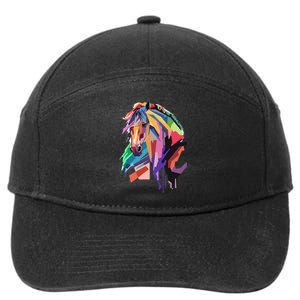 Awesome Horse Horseback Riding Equestrian Lovers 7-Panel Snapback Hat