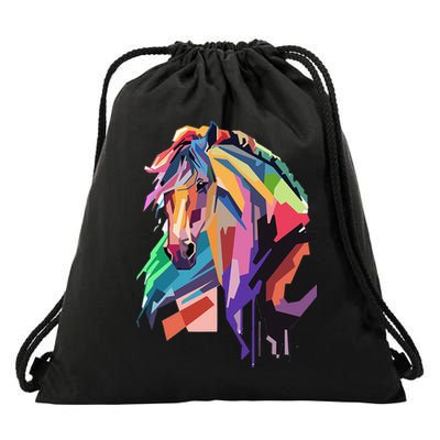 Awesome Horse Horseback Riding Equestrian Lovers Drawstring Bag