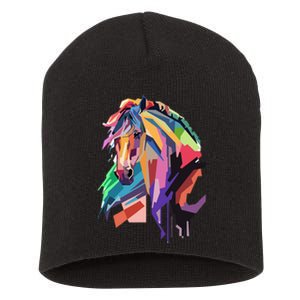 Awesome Horse Horseback Riding Equestrian Lovers Short Acrylic Beanie