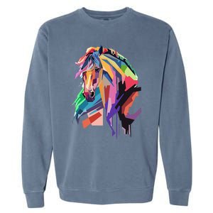 Awesome Horse Horseback Riding Equestrian Lovers Garment-Dyed Sweatshirt