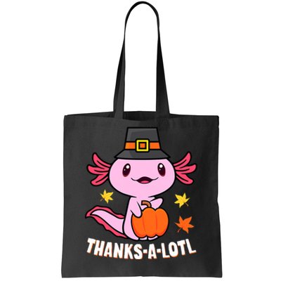 Axolotl Happy HalloThanksmas Funny Halloween Thanksgiving Tote Bag