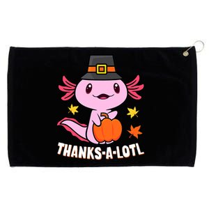 Axolotl Happy HalloThanksmas Funny Halloween Thanksgiving Grommeted Golf Towel