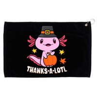 Axolotl Happy HalloThanksmas Funny Halloween Thanksgiving Grommeted Golf Towel