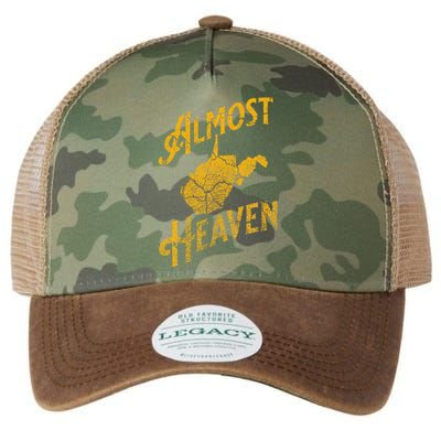 Almost Heaven Home West Virginia Map 304 Wv Legacy Tie Dye Trucker Hat