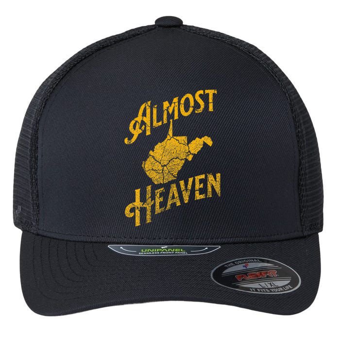 Almost Heaven Home West Virginia Map 304 Wv Flexfit Unipanel Trucker Cap