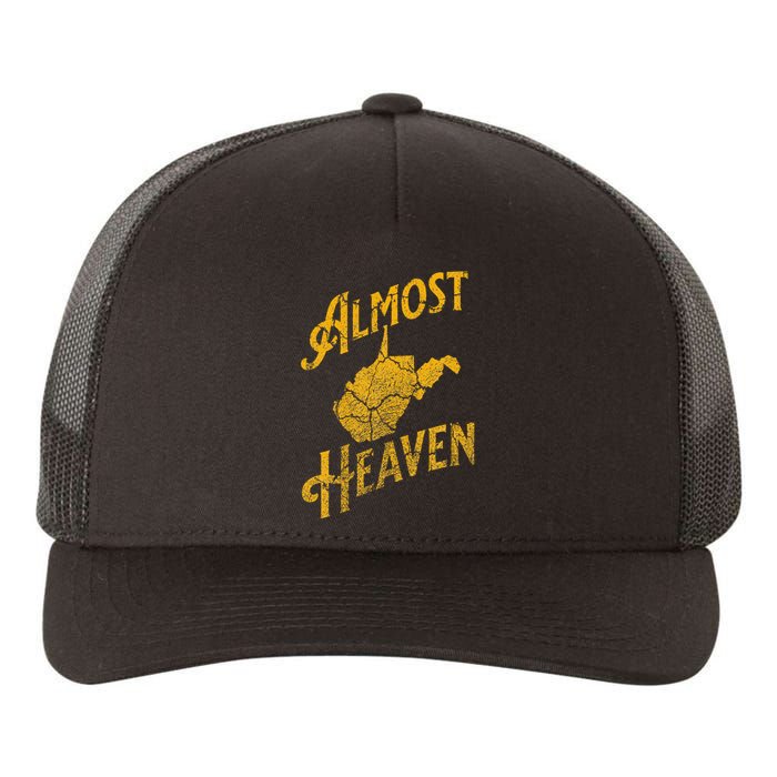 Almost Heaven Home West Virginia Map 304 Wv Yupoong Adult 5-Panel Trucker Hat