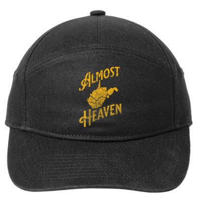 Almost Heaven Home West Virginia Map 304 Wv 7-Panel Snapback Hat