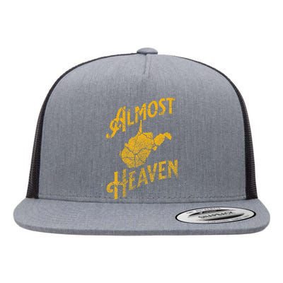 Almost Heaven Home West Virginia Map 304 Wv Flat Bill Trucker Hat