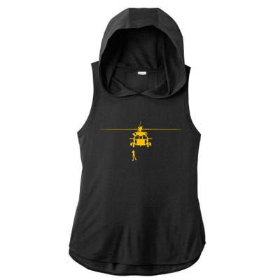 Awesome H60 Helicopter Search And Rescue Ladies PosiCharge Tri-Blend Wicking Draft Hoodie Tank