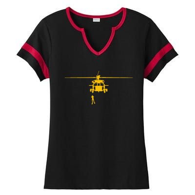 Awesome H60 Helicopter Search And Rescue Ladies Halftime Notch Neck Tee