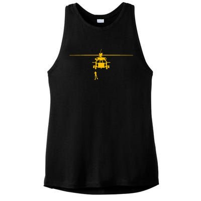 Awesome H60 Helicopter Search And Rescue Ladies PosiCharge Tri-Blend Wicking Tank