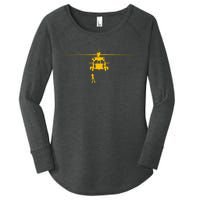 Awesome H60 Helicopter Search And Rescue Women's Perfect Tri Tunic Long Sleeve Shirt