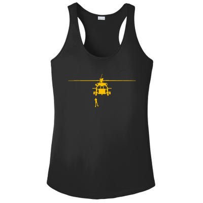 Awesome H60 Helicopter Search And Rescue Ladies PosiCharge Competitor Racerback Tank