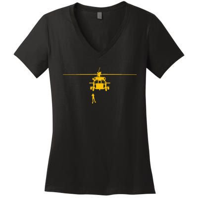 Awesome H60 Helicopter Search And Rescue Women's V-Neck T-Shirt