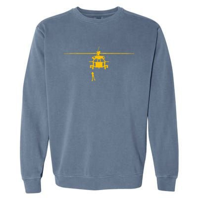 Awesome H60 Helicopter Search And Rescue Garment-Dyed Sweatshirt