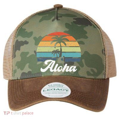 Aloha Hawaii Hawaiian Island Palm Beach Surfboard Surf Legacy Tie Dye Trucker Hat