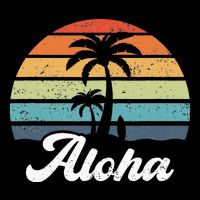 Aloha Hawaii Hawaiian Island Palm Beach Surfboard Surf Cooling Performance Crew T-Shirt