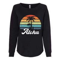 Aloha Hawaii Hawaiian Island Palm Beach Surfboard Surf Womens California Wash Sweatshirt