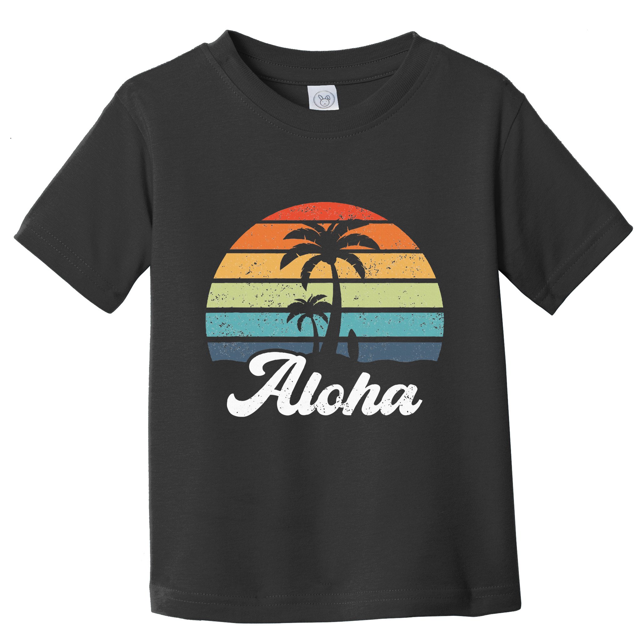 Aloha Hawaii Hawaiian Island Palm Beach Surfboard Surf Toddler T-Shirt
