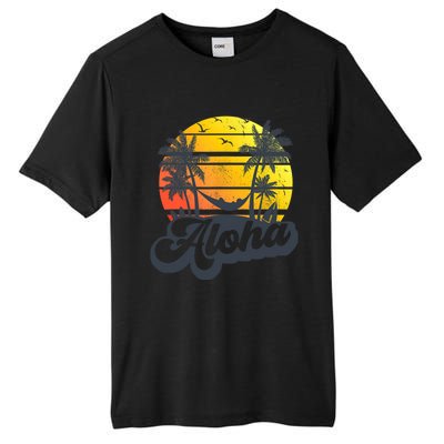 Aloha Hawaii Hawaiian Island Palm Trees Beach Vacation Tall Fusion ChromaSoft Performance T-Shirt