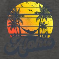 Aloha Hawaii Hawaiian Island Palm Trees Beach Vacation Vector Backpack